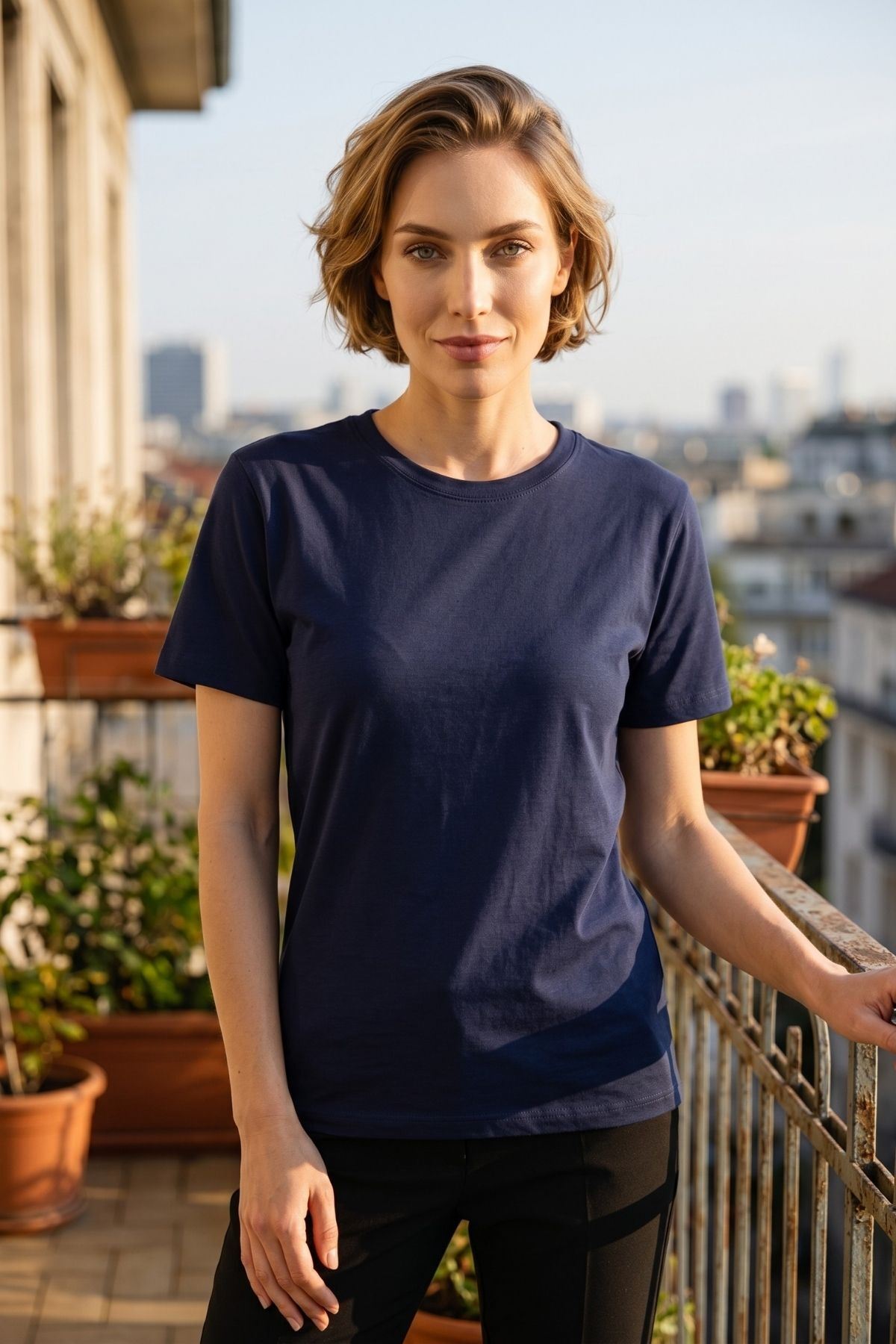 Kadın 2'li Paket Basic Bisiklet Yaka Kısa Kollu Tişört - Günlük Rahat Kesim T-Shirt