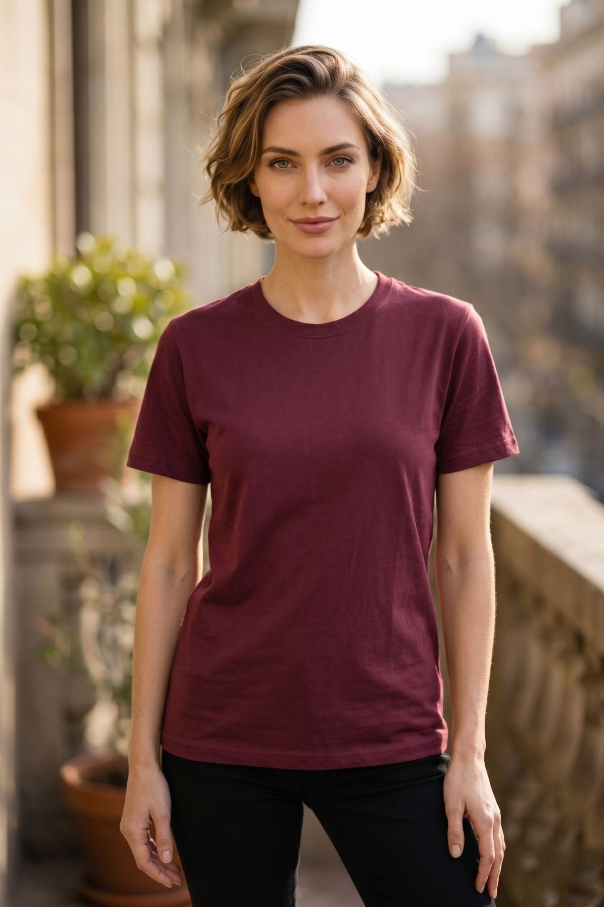 Kadın 2'li Paket Basic Bisiklet Yaka Kısa Kollu Tişört - Günlük Rahat Kesim T-Shirt