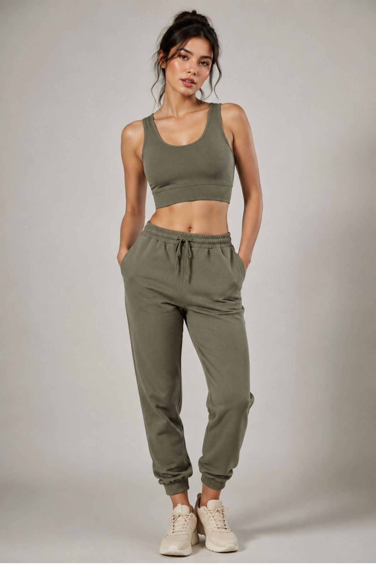 Kadın Kalın Askılı Toparlayıcı Pedli Fitilli Dalgıç Kaşkorse Spor Sütyeni Bralet Esnek Rahat Günlük Yoga Fitness Pilates Destekli Dikişsiz Görünüm Crop Top Örme Askılı Üst