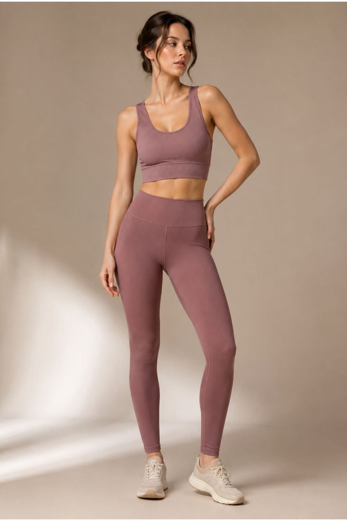 Kadın 2'li Paket Kalın Askılı Toparlayıcı Pedli Fitilli Dalgıç Kaşkorse Spor Sütyeni Bralet Esnek Rahat Günlük Yoga Fitness Pilates Destekli Dikişsiz Görünüm Crop Top Askılı Spor Üst