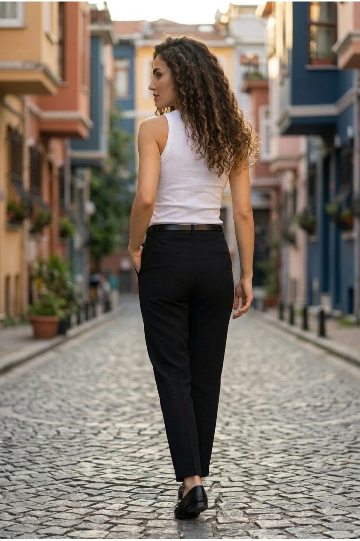 Kadın 3'lü Paket Pamuklu Kaşkorse Kalın Askılı Bisiklet Yaka Önü Yazı Baskılı Esnek Dar Kesim Slim Fit Spor ve Günlük Atlet Seti