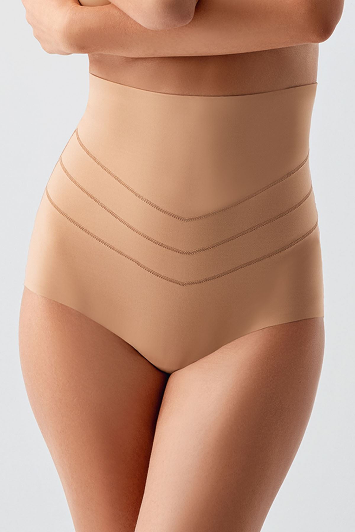 Beli Silikonlu Çift Kat Yarım Slip Korse - Toparlayıcı ve Şekillendirici