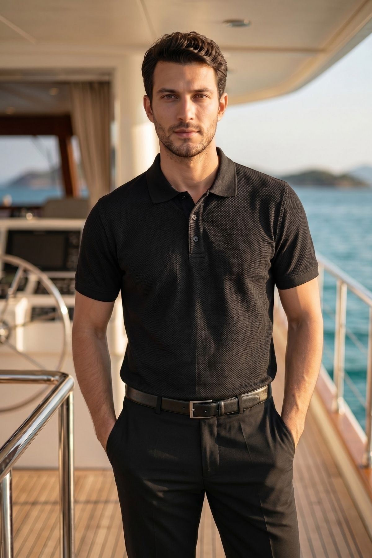 2'li Set Erkek Günlük Şık Polo Yaka Kısa Kollu Düğme Detaylı Rahat Kalıp Basic Yazlık Tişört Avantajlı Paket
