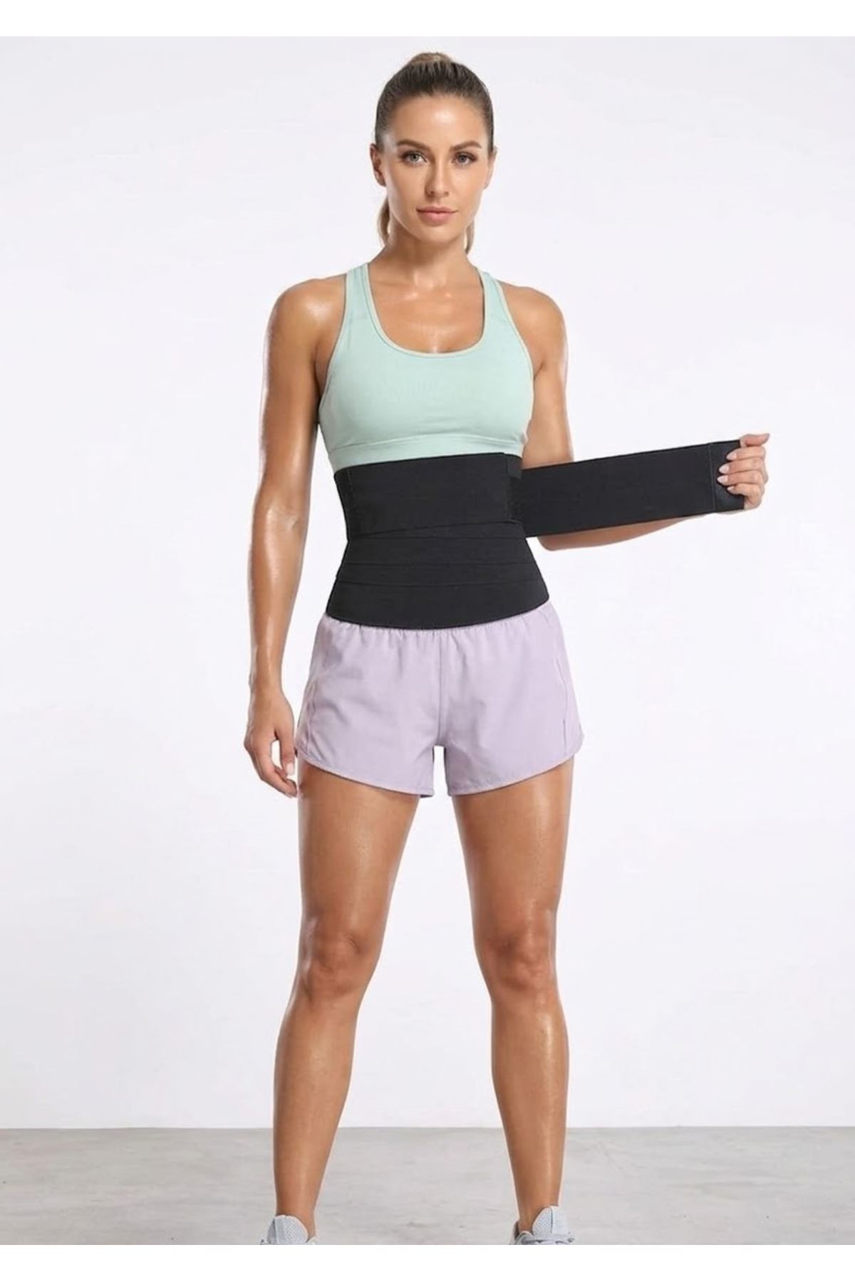 3 Metre Belly Wrap Korse Yüksek Bel Ayarlanabilir Karın ve Bel Toparlayıcı - Spor & Günlük Kullanım