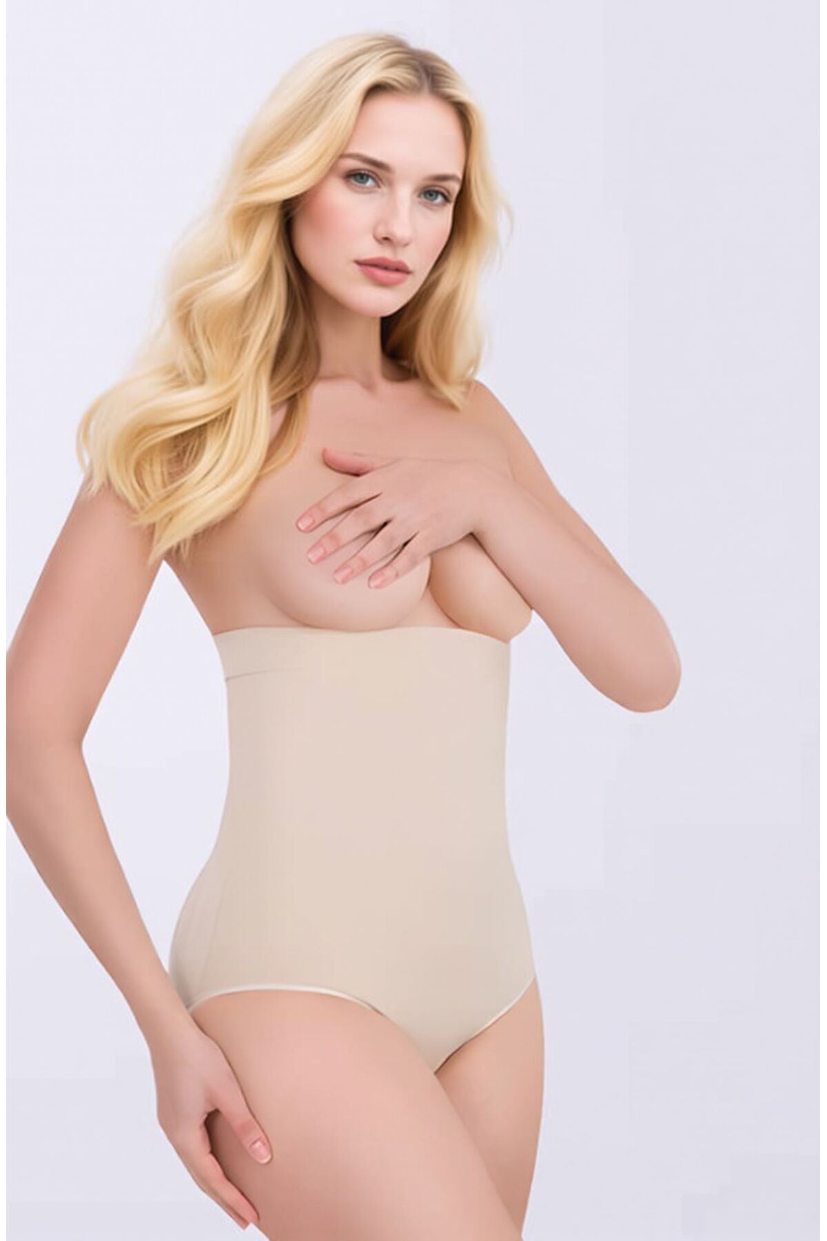 Yüksek Bel Toparlayıcı Slip Korse - Dikişsiz İz Yapmayan Mide Ve Göbek Sıkılaştırıcı Külot Korse