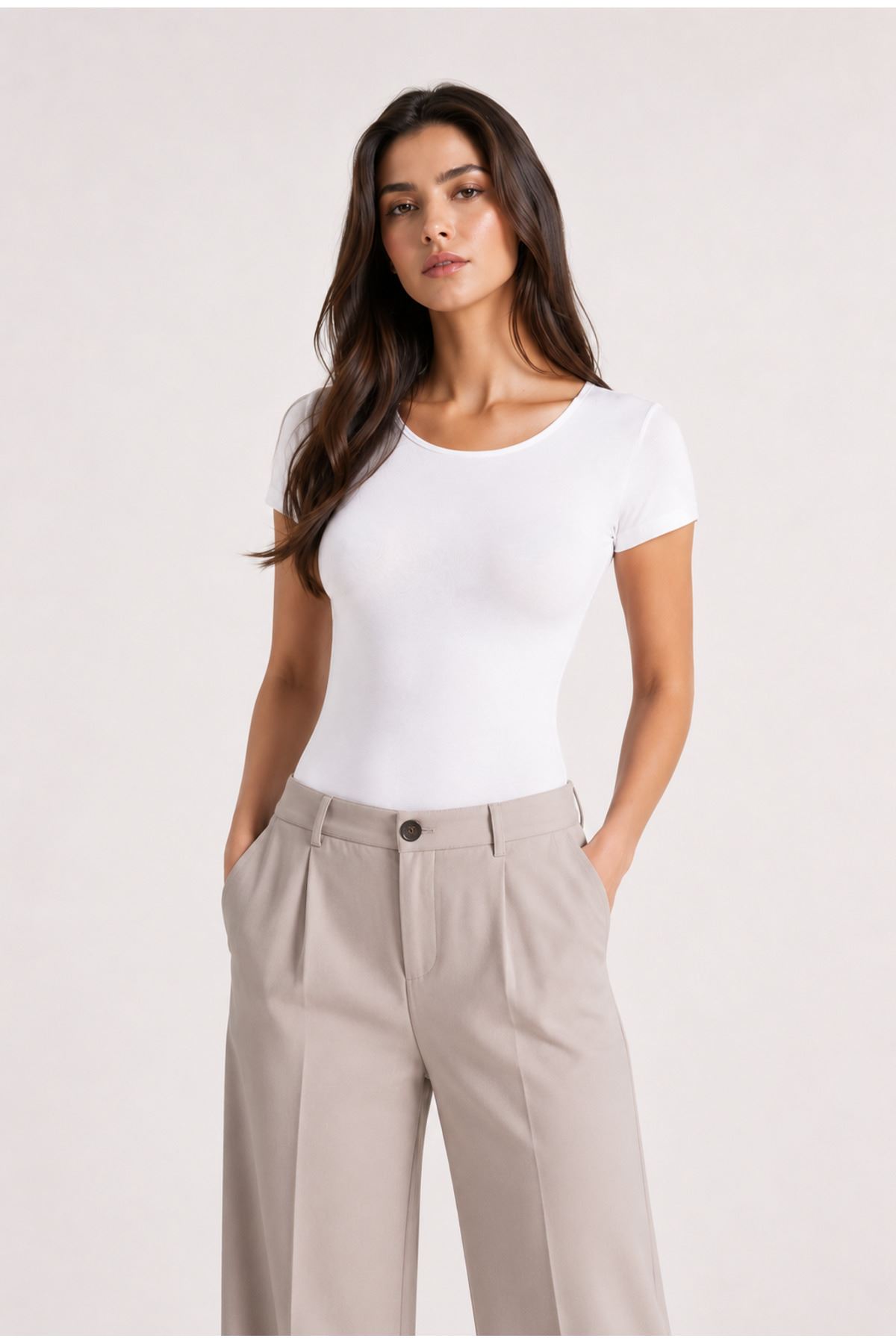 Kadın Kısa Kollu Pamuklu Bodysuit