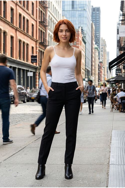 İnce Askılı Kendinden Sütyenli Pamuklu Kadın Body -BEYAZ