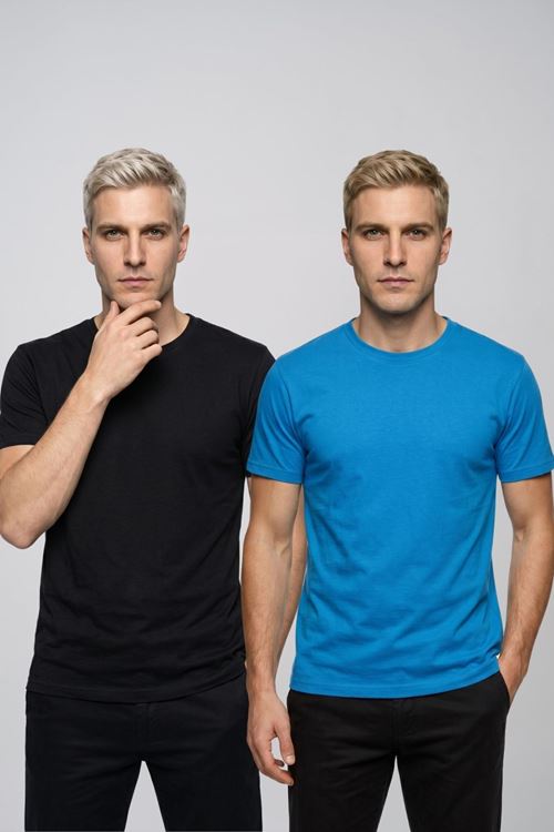 Avantajlı 2'li Paket Bisiklet Yaka Kısa Kollu Basic Tişört Günlük Spor T-Shirt Seti
