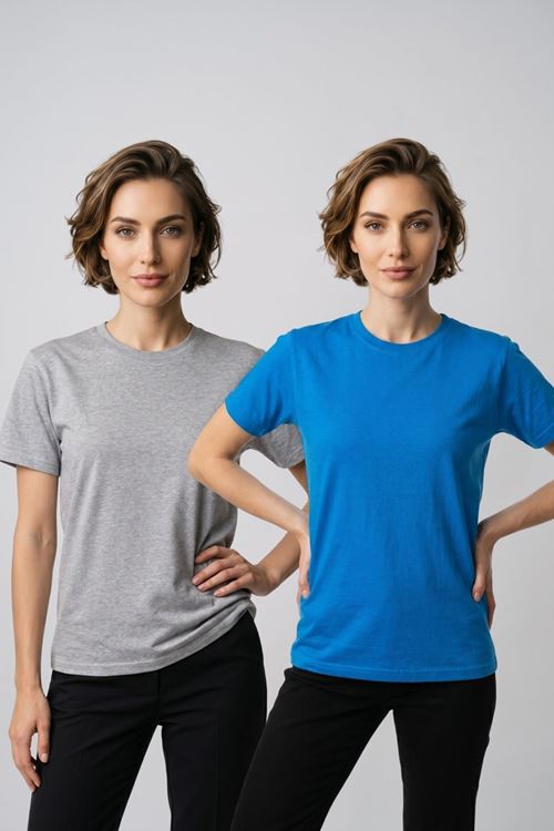 Kadın 2'li Paket Basic Bisiklet Yaka Kısa Kollu Tişört - Günlük Rahat Kesim T-Shirt