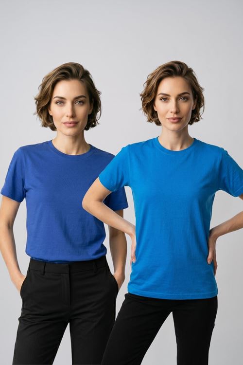 Kadın 2'li Paket Basic Bisiklet Yaka Kısa Kollu Tişört - Günlük Rahat Kesim T-Shirt