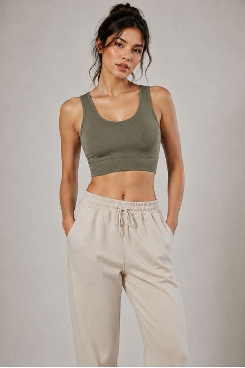 Kadın Kalın Askılı Toparlayıcı Pedli Fitilli Dalgıç Kaşkorse Spor Sütyeni Bralet Esnek Rahat Günlük Yoga Fitness Pilates Destekli Dikişsiz Görünüm Crop Top Örme Askılı Üst