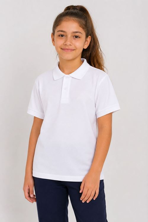 Çocuk Unisex 2'li Set Pamuklu Polo Yaka Düğmeli Tişört