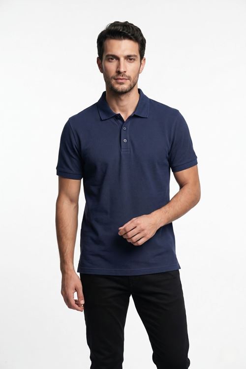 2'li Set Erkek Günlük Şık Polo Yaka Kısa Kollu Düğme Tişört