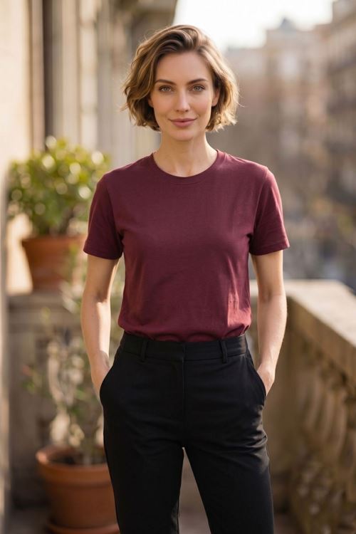 Kadın 2'li Paket Basic Bisiklet Yaka Kısa Kollu Tişört