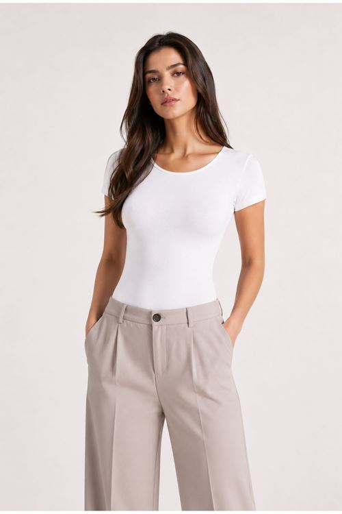 Kadın Kısa Kollu Pamuklu Bodysuit