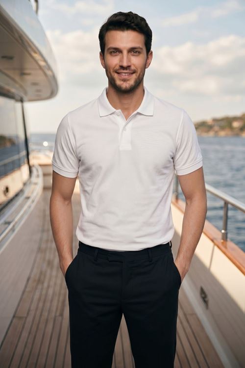 2'li Set Erkek Günlük Şık Polo Yaka Kısa Kollu Düğme Tişört