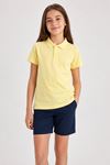 Çocuk Unisex 2'li Set Pamuklu Polo Yaka Düğmeli Tişört - Hem Uzun Hem Kısa Kollu Okul ve Günlük Giyim Rahat Kalıp Basic T-shirt