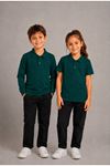 Çocuk Unisex 2'li Set Pamuklu Polo Yaka Düğmeli Tişört - Hem Uzun Hem Kısa Kollu Okul ve Günlük Giyim Rahat Kalıp Basic T-shirt