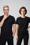 Çift Kombini 2'li Set Bisiklet Yaka Kısa Kollu Basic Tişört - Pamuklu Likralı Esnek Rahat Kesim Günlük Sevgili T-Shirt