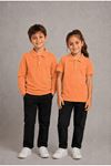 Çocuk Unisex 2'li Set Pamuklu Polo Yaka Düğmeli Tişört - Hem Uzun Hem Kısa Kollu Okul ve Günlük Giyim Rahat Kalıp Basic T-shirt