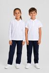 Çocuk Unisex 2'li Set Pamuklu Polo Yaka Düğmeli Tişört - Hem Uzun Hem Kısa Kollu Okul ve Günlük Giyim Rahat Kalıp Basic T-shirt