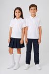 Unisex Kız Erkek Çocuk Polo Yaka Düğmeli Kısa Kollu Pamuklu Basic Tişört Günlük Okul Rahat Kesim T-Shirt