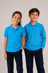Çocuk Unisex 2'li Set Pamuklu Polo Yaka Düğmeli Tişört - Hem Uzun Hem Kısa Kollu Okul ve Günlük Giyim Rahat Kalıp Basic T-shirt