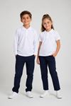 Unisex Çocuk Gri Melanj Uzun Kollu Polo Yaka Düz Basic Tişört - Rahat Pamuklu Kumaş Günlük ve Okul Kullanımına Uygun
