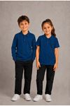 Çocuk Unisex 2'li Set Pamuklu Polo Yaka Düğmeli Tişört - Hem Uzun Hem Kısa Kollu Okul ve Günlük Giyim Rahat Kalıp Basic T-shirt