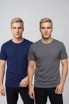 Avantajlı 2'li Paket Erkek Bisiklet Yaka Kısa Kollu Basic Tişört Günlük Spor T-Shirt Seti