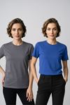 Kadın 2'li Paket Basic Bisiklet Yaka Kısa Kollu Tişört - Günlük Rahat Kesim T-Shirt