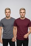 Avantajlı 2'li Paket Erkek Bisiklet Yaka Kısa Kollu Basic Tişört Günlük Spor T-Shirt Seti