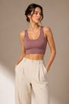 Kadın 2'li Paket Kalın Askılı Toparlayıcı Pedli Fitilli Dalgıç Kaşkorse Spor Sütyeni Bralet Esnek Rahat Günlük Yoga Fitness Pilates Destekli Dikişsiz Görünüm Crop Top Askılı Spor Üst