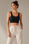 Kadın Kalın Askılı Toparlayıcı Pedli Fitilli Dalgıç Kaşkorse Spor Sütyeni Bralet Esnek Rahat Günlük Yoga Fitness Pilates Destekli Dikişsiz Görünüm Crop Top Örme Askılı Üst