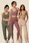Kadın 3'lü Paket Kalın Askılı Toparlayıcı Pedli Fitilli Dalgıç Kaşkorse Spor Sütyeni Bralet Esnek Rahat Günlük Yoga Fitness Pilates Destekli Dikişsiz Görünüm Crop Top Askılı Spor Üst