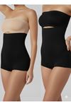 Lazer Kesim İz Yapmayan Yüksek Bel Slip 2'li Korse - 1 Beden Şekillendirici Korse