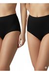 Lazer Kesim İz Yapmayan Yüksek Bel Slip 2'li Korse - Dikişsiz Toparlayıcı Korse Slip