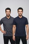 2'li Set Erkek Günlük Şık Polo Yaka Kısa Kollu Düğme Detaylı Rahat Kalıp Basic Yazlık Tişört Avantajlı Paket