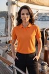 Kadın Polo Yaka Kısa Kollu Düğme Detaylı Şık Tasarım Basic Tişört Günlük Klasik T-Shirt Ofis ve Sokak Stili Uyumlu