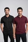 2'li Set Erkek Günlük Şık Polo Yaka Kısa Kollu Düğme Detaylı Rahat Kalıp Basic Yazlık Tişört Avantajlı Paket