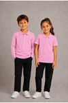 Çocuk Unisex 2'li Set Pamuklu Polo Yaka Düğmeli Tişört